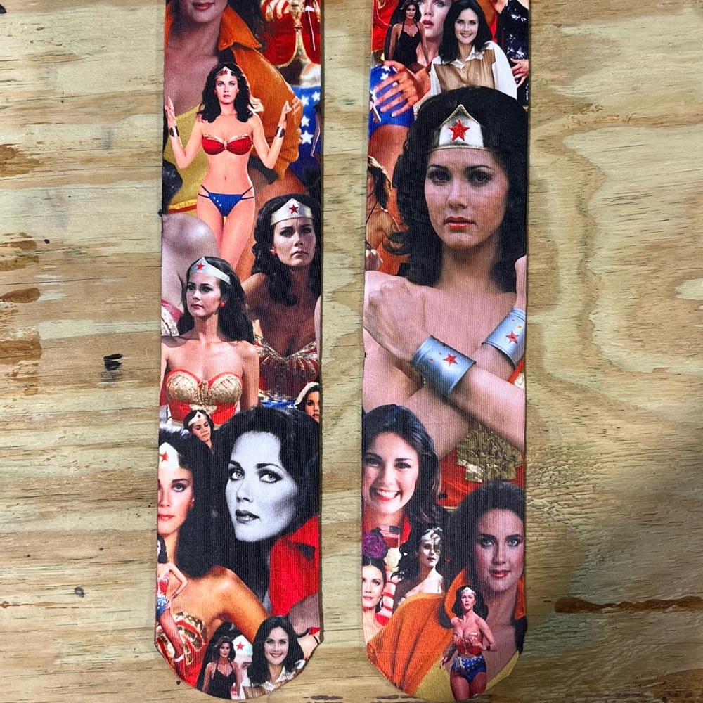 Lynda Carter Socks Wonder Woman Socks